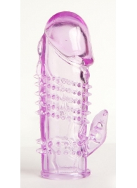 Фиолетовая насадка с коготком и шипами - 13 см. - Toyfa Basic - в Пензе купить с доставкой