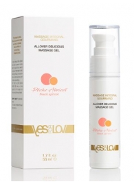 Универсальный массажный гель-смазка Allover Delicious Massage Gel с ароматом персика и аброкоса - 50 мл. - YESforLOV - купить с доставкой в Пензе