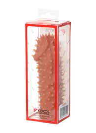 Телесная насадка на фаллос с имитацией шипов KOKOS Extreme Sleeve 07 - 14,7 см. - KOKOS - в Пензе купить с доставкой