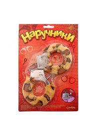 Металлические наручники с леопардовой плюшевой отделкой - Сима-Ленд - купить с доставкой в Пензе