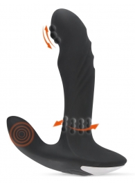 Черный вибромассажер простаты с функцией римминга Plug with Perineum Stimulator - 16,6 см. - Orion - в Пензе купить с доставкой