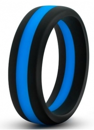 Черно-синее эрекционное кольцо Silicone Go Pro Cock Ring - Blush Novelties - в Пензе купить с доставкой