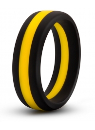 Черно-желтое силиконовое эрекционное кольцо Silicone Go Pro Cock Ring - Blush Novelties - в Пензе купить с доставкой