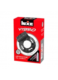 Чёрное эрекционное виброкольцо Luxe VIBRO  Африканский Эль Дьябло  + презерватив - Luxe - в Пензе купить с доставкой