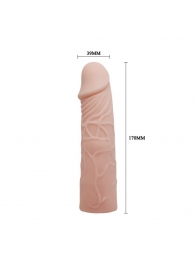 Закрытая телесная насадка-фаллос - 17 см. - Sex Expert - в Пензе купить с доставкой