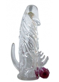 Закрытая прозрачная вибронасадка на пенис Crystal Sleeve Vibe - Erowoman-Eroman - в Пензе купить с доставкой