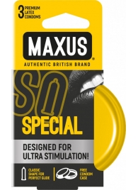 Презервативы с точками и рёбрами в железном кейсе MAXUS Special - 3 шт. - Maxus - купить с доставкой в Пензе