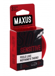 Ультратонкие презервативы в железном кейсе MAXUS Sensitive - 3 шт. - Maxus - купить с доставкой в Пензе