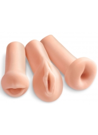 Комплект из 3 мастурбаторов All 3 Holes: вагина, анус, ротик - Pipedream - в Пензе купить с доставкой