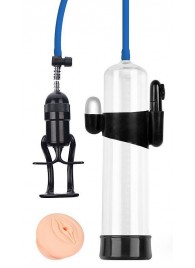 Прозрачная вакуумная вибропомпа Sex Expert с насадкой-вагиной - Sex Expert - в Пензе купить с доставкой