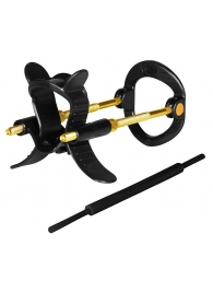 Черно-золотистый экстендер для пениса Sex Expert - Sex Expert - в Пензе купить с доставкой