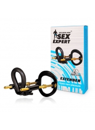 Черный экстендер-растяжитель пениса - Sex Expert - в Пензе купить с доставкой