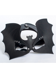 Черная кожаная маска на глаза  Летучая мышь - Sitabella - купить с доставкой в Пензе