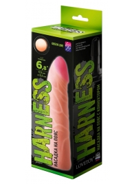 Фаллическая насадка на трусики харнесс - 17,5 см. - LOVETOY (А-Полимер) - купить с доставкой в Пензе