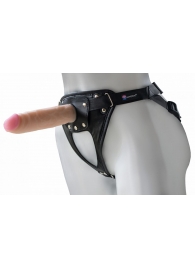 Черный пояс-трусики с насадкой  Soft-Принц  - 17 см. - LOVETOY (А-Полимер) - купить с доставкой в Пензе