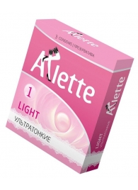 Ультратонкие презервативы Arlette Light - 3 шт. - Arlette - купить с доставкой в Пензе