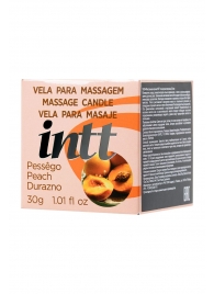 Массажная свеча для поцелуев Peach с ароматом персика - 30 гр. - INTT - купить с доставкой в Пензе