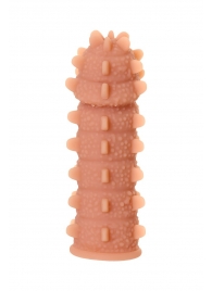 Телесная реалистичная насадка KOKOS Extreme Sleeve 04 с дополнительной стимуляцией - 12,7 см. - KOKOS - в Пензе купить с доставкой