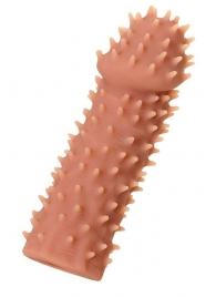 Телесная реалистичная насадка KOKOS Extreme Sleeve 07 с дополнительной стимуляцией - 12,7 см. - KOKOS - в Пензе купить с доставкой