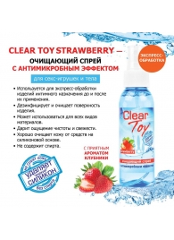 Очищающий спрей для игрушек CLEAR TOY Strawberry - 100 мл. - Биоритм - купить с доставкой в Пензе