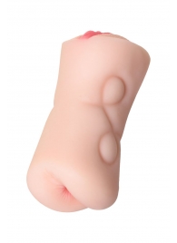 Телесный двусторонний мастурбатор Rich Fruit - вагина и анус - ToyFa - в Пензе купить с доставкой