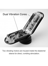 Черный мастурбатор Flip Zero с вибрацией - Tenga - в Пензе купить с доставкой