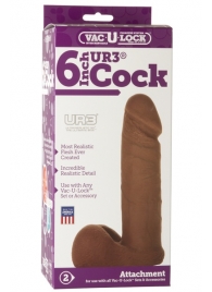 Насадка-мулат для трусиков Vac-U-Lock 6  ULTRASKYN Cock - 17,3 см. - Doc Johnson - купить с доставкой в Пензе