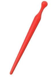 Красный силиконовый уретральный плаг - 10 см. - ToyFa - купить с доставкой в Пензе