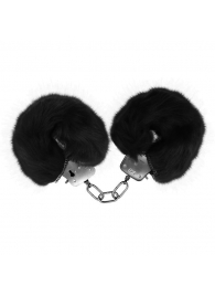Черные меховые наручники Love с ключиками - Baile - купить с доставкой в Пензе
