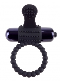 Черное эрекционное виброкольцо Vibrating Silicone Super Ring - Pipedream - в Пензе купить с доставкой