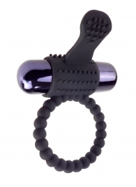 Черное эрекционное виброкольцо Vibrating Silicone Super Ring - Pipedream - в Пензе купить с доставкой