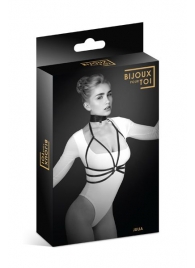 Черная упряжь на грудь Julia - Bijoux Pour Toi - купить с доставкой в Пензе