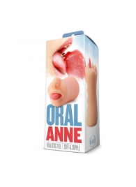 Телесный мастурбатор-ротик с язычком Oral Anne - Blush Novelties - в Пензе купить с доставкой