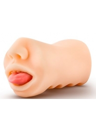 Телесный мастурбатор-ротик с язычком Oral Anne - Blush Novelties - в Пензе купить с доставкой