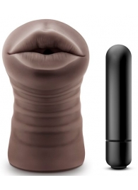 Коричневый мастурбатор-ротик Heather - Blush Novelties - в Пензе купить с доставкой