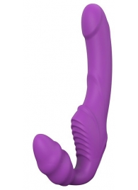 Фиолетовый безремневой вибрострапон DOUBLE DIPPER - Dream Toys - купить с доставкой в Пензе