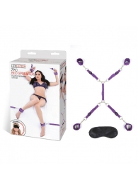 Фиолетовый набор фиксаций на кровати Classic Bedspreader - Lux Fetish - купить с доставкой в Пензе