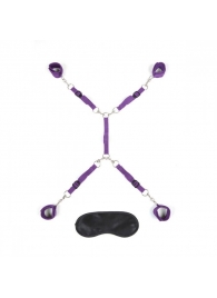 Фиолетовый набор фиксаций на кровати Classic Bedspreader - Lux Fetish - купить с доставкой в Пензе