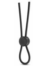 Черное силиконовое лассо на пенис SILICONE LOOP COCK RING - Blush Novelties - в Пензе купить с доставкой