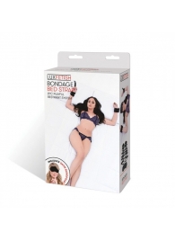 Чёрные манжеты для фиксации на кровати Bondage Bed Strap - Lux Fetish - купить с доставкой в Пензе