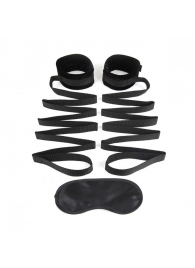 Чёрные манжеты для фиксации на кровати Bondage Bed Strap - Lux Fetish - купить с доставкой в Пензе