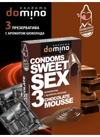 Презервативы для орального секса DOMINO Sweet Sex с ароматом шоколадного мусса - 3 шт. - Domino - купить с доставкой в Пензе