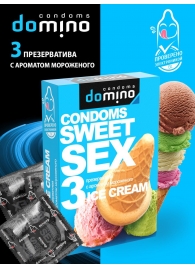 Презервативы для орального секса DOMINO Sweet Sex с ароматом мороженого - 3 шт. - Domino - купить с доставкой в Пензе