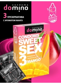 Презервативы для орального секса DOMINO Sweet Sex с ароматом манго - 3 шт. - Domino - купить с доставкой в Пензе