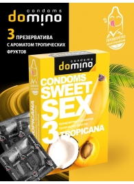 Презервативы для орального секса DOMINO Sweet Sex с ароматом тропических фруктов - 3 шт. - Domino - купить с доставкой в Пензе