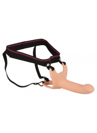 Силиконовый полый страпон на ремнях Silicone Strap-on - 16 см. - Orion - купить с доставкой в Пензе