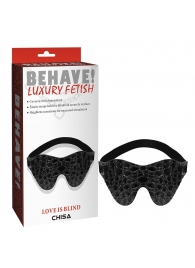 Черная маска на глаза Behave - Chisa - купить с доставкой в Пензе