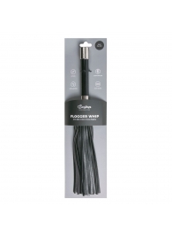 Черная плеть Easytoys Flogger With Metal Grip - 38 см. - Easy toys - купить с доставкой в Пензе