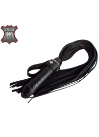 Черная плеть  Ковбой  с ручкой-фаллосом - 55 см. - Sitabella - купить с доставкой в Пензе