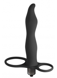 Черная вибронасадка для двойного проникновения Flirtini - 15,9 см. - Lola Games - купить с доставкой в Пензе